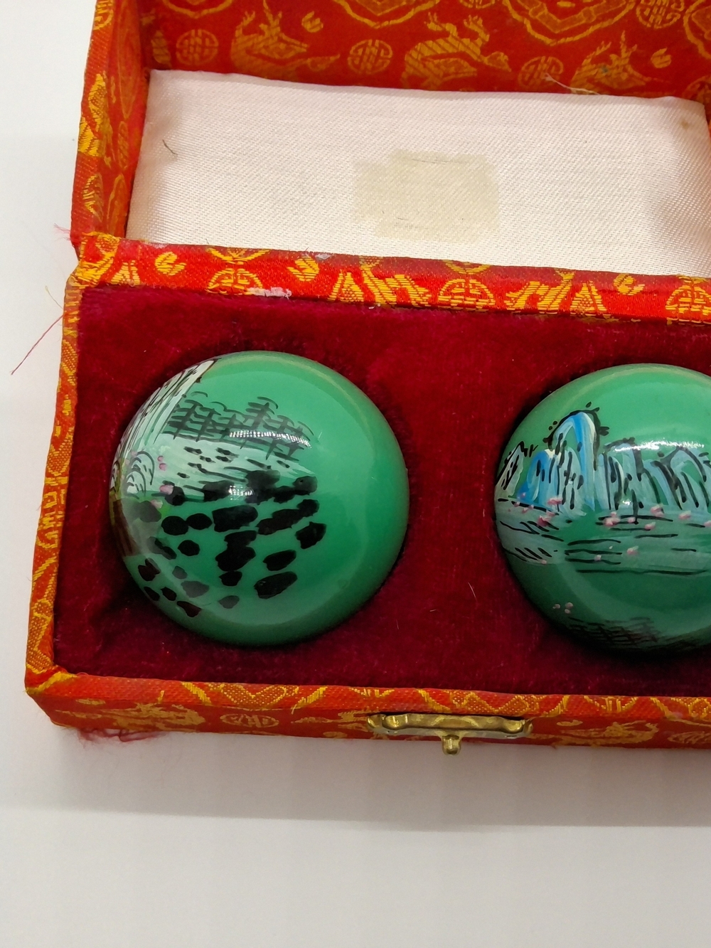 Rare Old Chiming Harmony Baoding Balls, Chinese Health Balls in Original Box - Picture 3 of 16